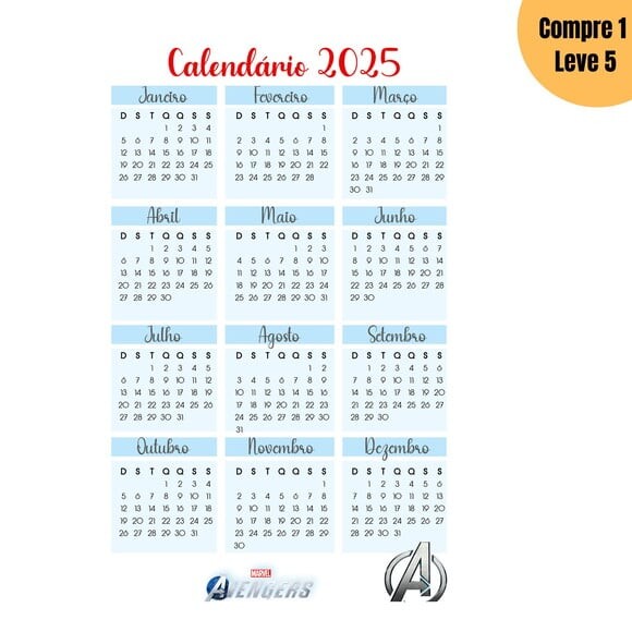 Arquivo Digital Vingadores Kit Escolar 2025 -1207