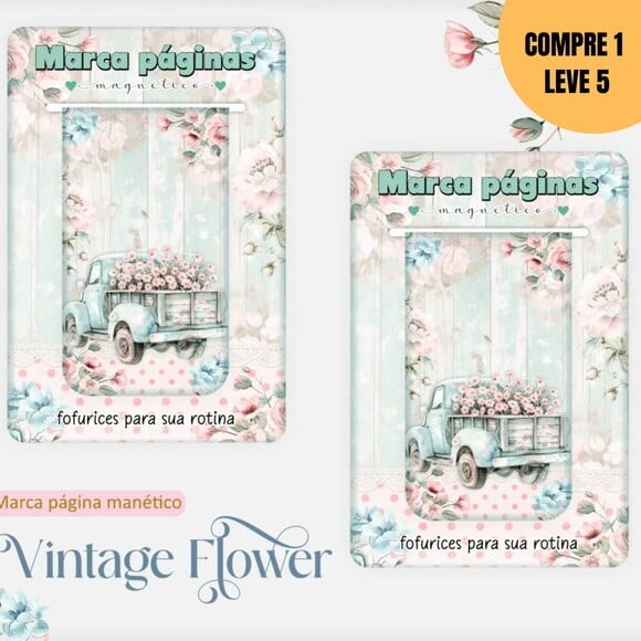 Arquivo Digital Vintage Flowers 2 Caderno A5 -1870