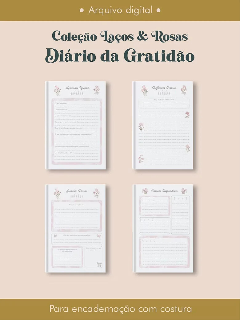 Arquivo Digital Diário da Gratidão Coleção Laços & Rosas Cos