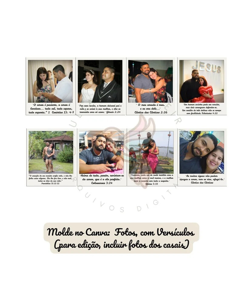 Arquivo Digital Caixinha e Envelope Polaroid Namorados -7055