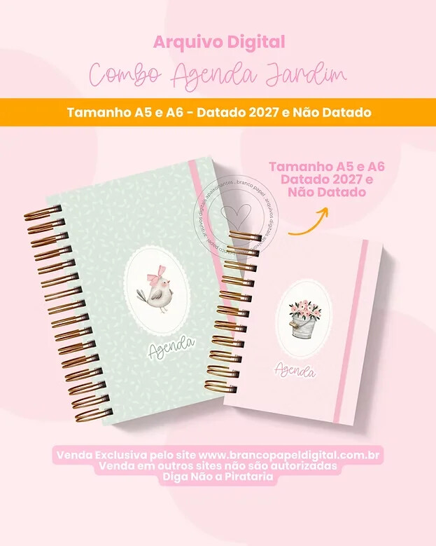 Arquivo Digital Combo Agenda Jardim 2027  - 7065