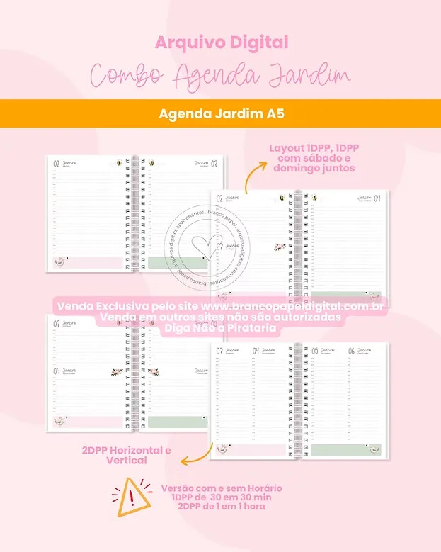 Arquivo Digital Combo Agenda Jardim 2027  - 7065