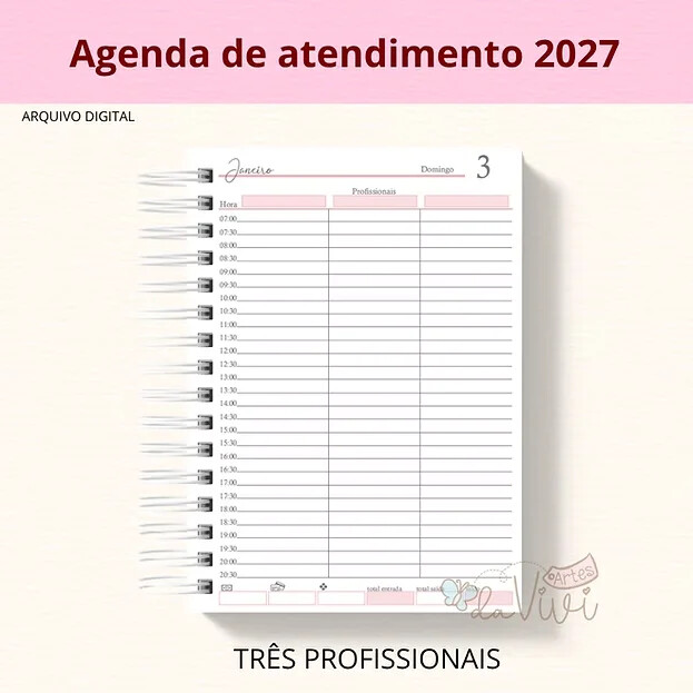 Arquivo Digital Agendamento 3 Profissionais 2027  - 7071