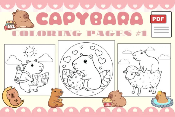 Arquivo Digital Capivara Livro de Colorir  -7078