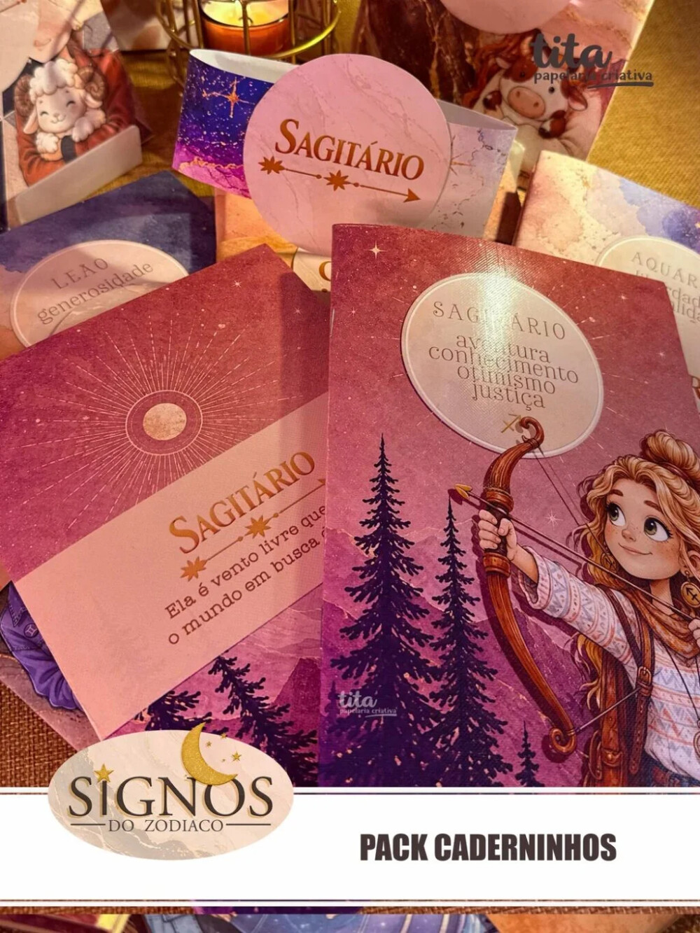 Arquivo Digital Signos do Zodíaco Pack Caderninhos  -7091