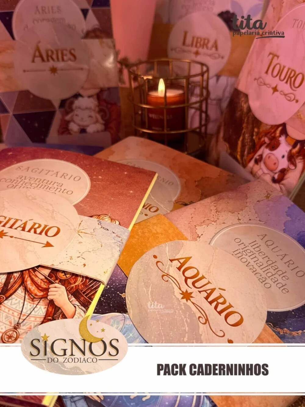 Arquivo Digital Signos do Zodíaco Pack Caderninhos  -7091
