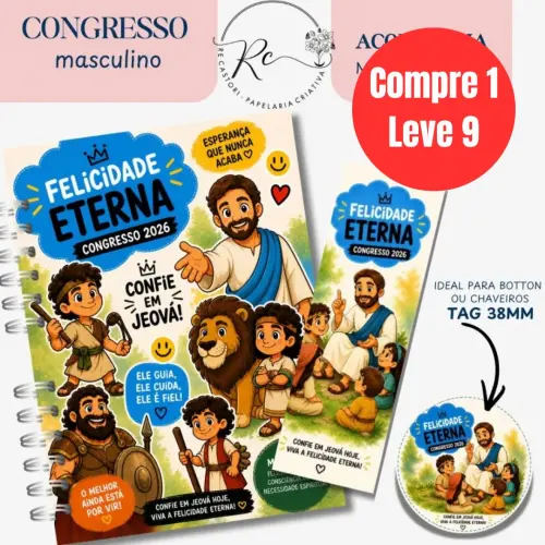 Arquivo Digital Caderno Congresso 2026  Felicidade Eterna Com Atividades para o público Teen -7006