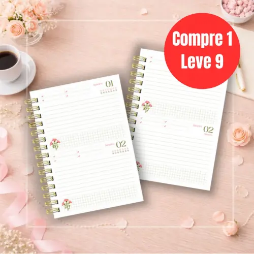 Arquivo Digital Combo Agendas 2027 Laços e Flores -7010