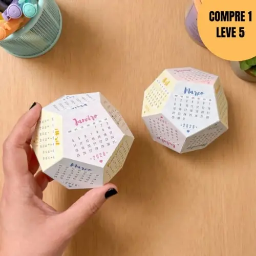 Arquivo de Corte 2026 Calendário 12 Lados -5685