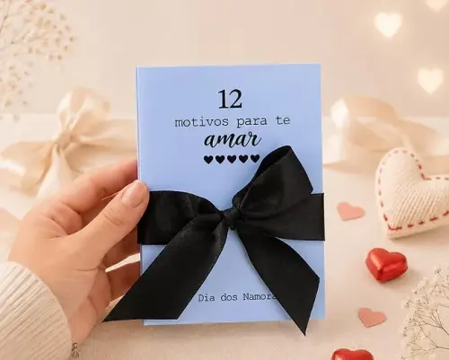 Arquivo Digital Cartão 12 Motivos para Te Amar Dia dos Namorados