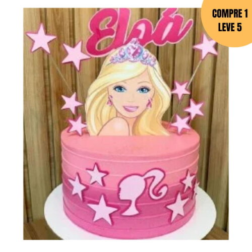 Arquivo de Corte Barbie Loira Topo de Bolo -2629