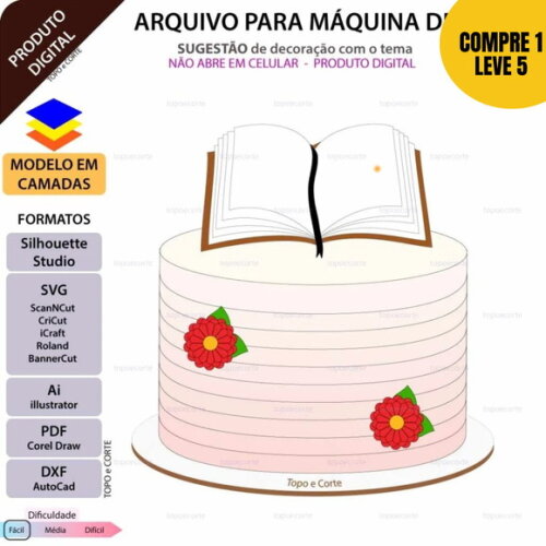 Arquivo de Corte Bíblia em Camadas Topo de Bolo 41