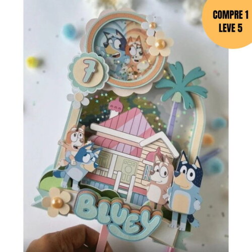 Arquivo de Corte Bluey Topo de Bolo -4096