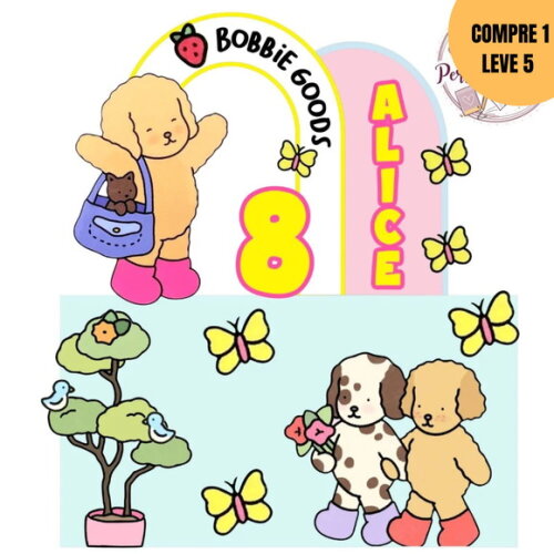 Arquivo de Corte Bobbie Goods Topo de Bolo -3194