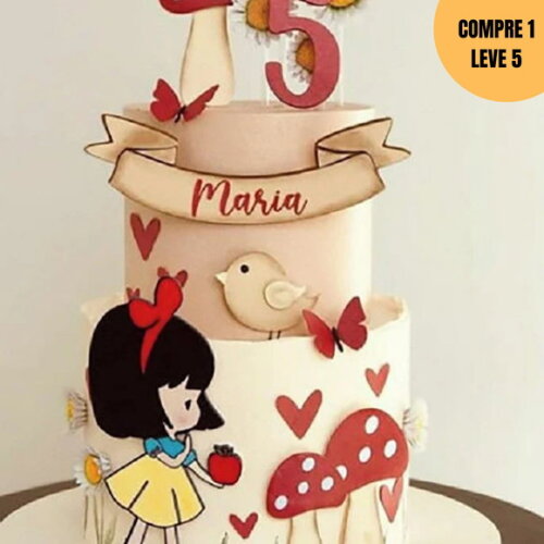 Arquivo de Corte Branca de Neve Topo de Bolo -2654