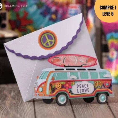 Arquivo de Corte Cartão de Ônibus Hippie -4195