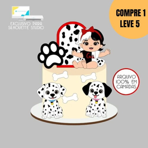 Arquivo de Corte Cruella Baby Topo de Bolo -5353