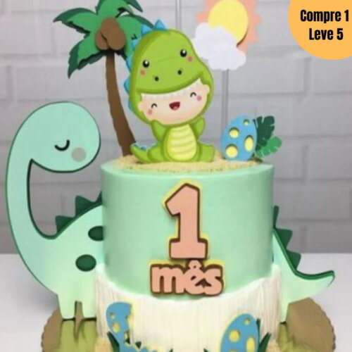 Arquivo de Corte Dino Baby Topo de Bolo -1133