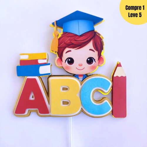 Arquivo de Corte Formatura Abc Menino Topo de Bolo -492