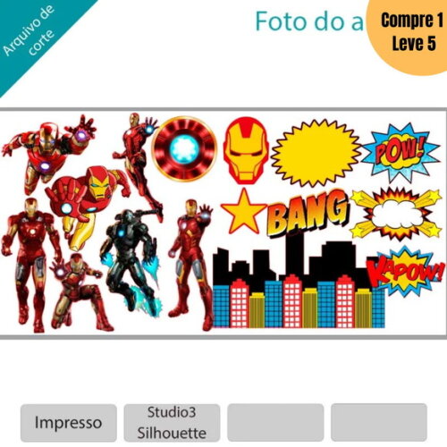 Arquivo de Corte Ironman Topo de Bolo -1139