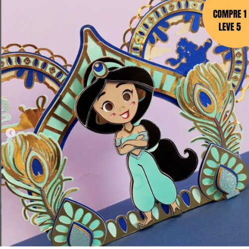 Arquivo de Corte Jasmine Princesa Topo de Bolo -3873