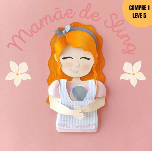 Arquivo de Corte Kit Mamãe Sling Topo de Bolo -2943