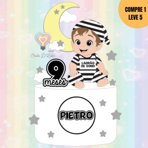 Arquivo de Corte Ladrão de Sono Baby Topo de Bolo -4137