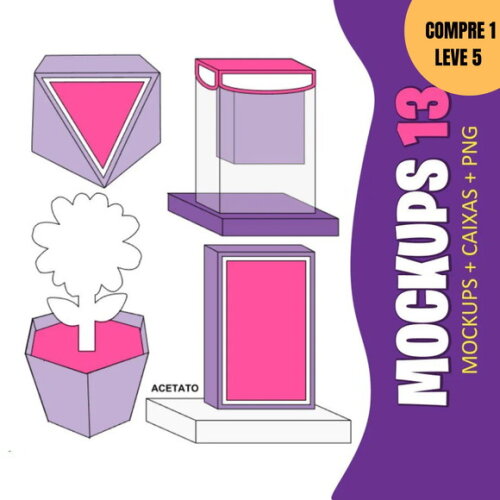 Arquivo de Corte Molde Caixa + Mockup -3362
