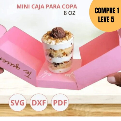 Arquivo de Corte Molde de Caixa para Copo -5514