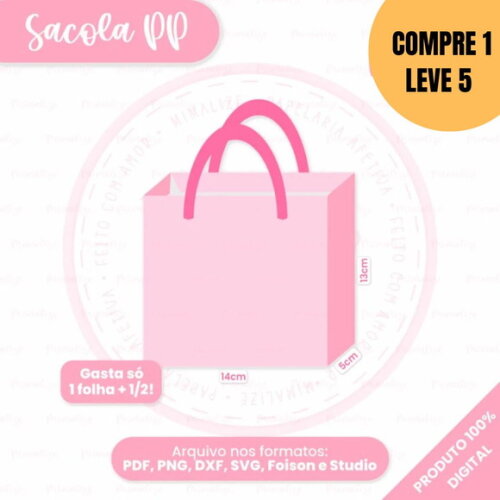 Arquivo de Corte Molde Sacola Pp -5504