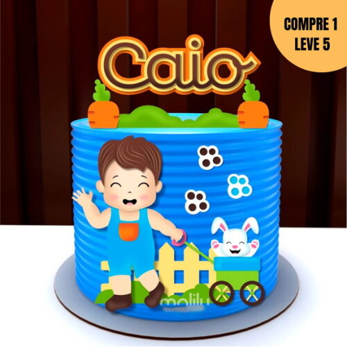 Arquivo de Corte Páscoa Menino Topo de Bolo -2162