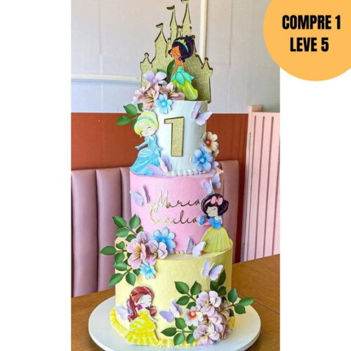 Arquivo de Corte Princesas Disney Topo de Bolo -5299