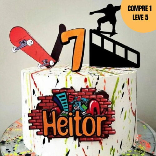 Arquivo de Corte Skate Grafite Topo de Bolo -2264