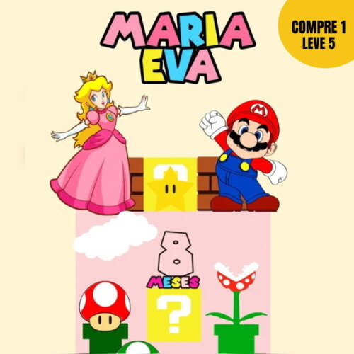 Arquivo de Corte Super Mário Menina Topo de Bolo -83