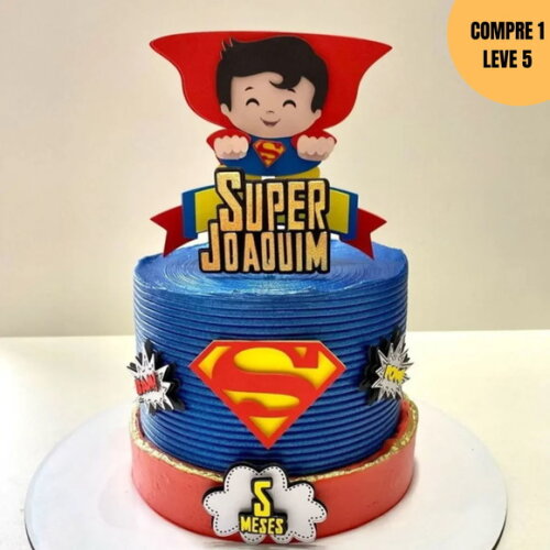 Arquivo de Corte Super Man Baby Topo de Bolo -3731