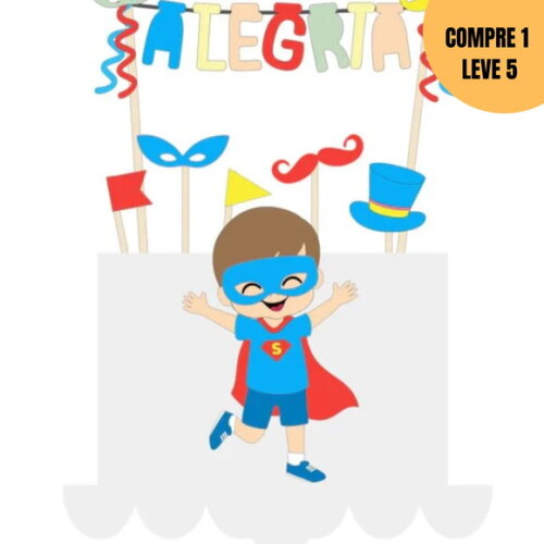 Arquivo de Corte Superman Folia Topo de Bolo -2058