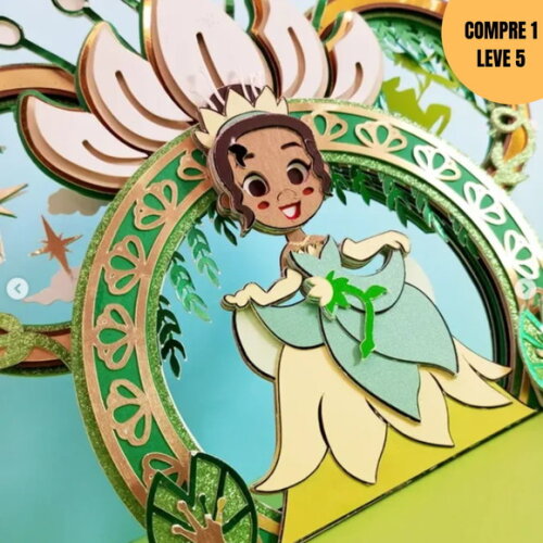 Arquivo de Corte Tiana Princesa Topo de Bolo -3866