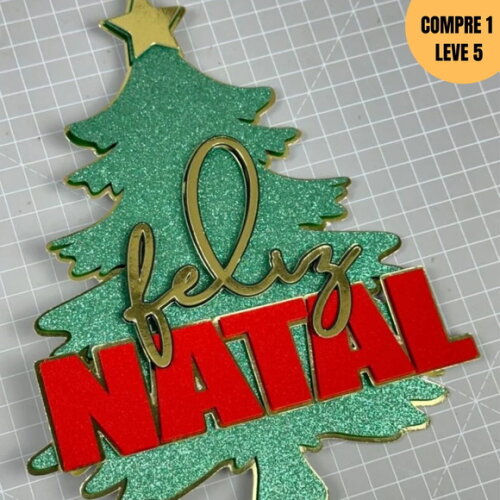 Arquivo de Corte Topo de Bolo Árvore de Natal -242