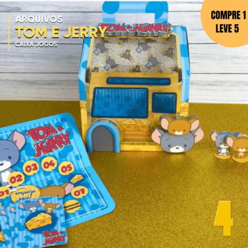 Arquivo de Corte Tom e Jerry Caixinha de Jogos -3478