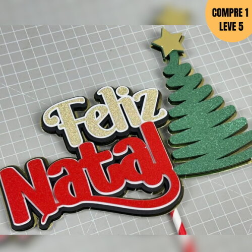 Arquivo de Corte Topo de Bolo Árvore de Natal -243
