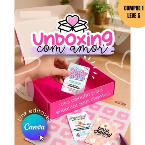 Arquivo de Corte Unboxing com Amor Arquivos Editáveis -3606