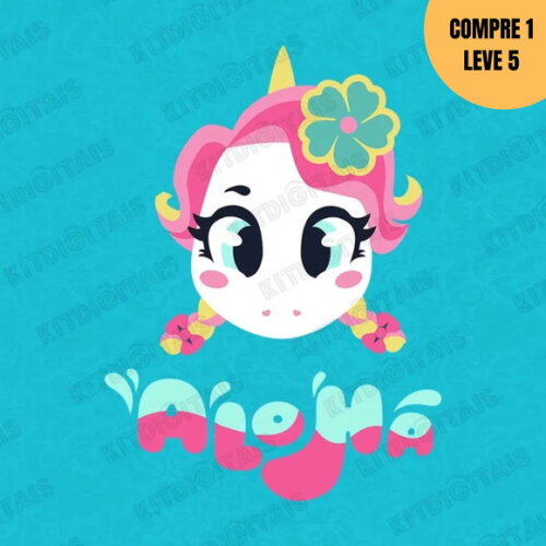 Arquivo de Corte Unicórnio Kawaii Topo de Bolo - 1605