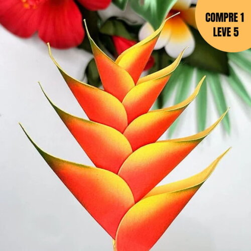 Arquivo de de Corte Helicônia e Folhas Tropicais -1955