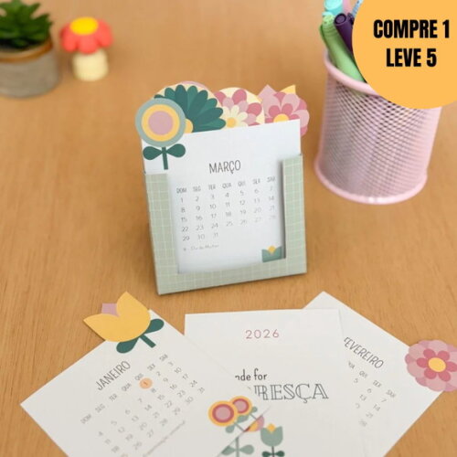 Arquivo Digital 2026 Calendário Florescer com Foto -5691
