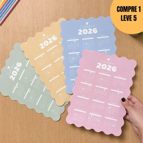 Arquivo Digital 2026 Calendário Ondulado -5689