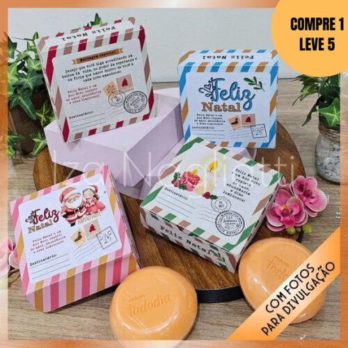 Arquivo Digital 4 Caixinhas para Sabonete Natal -5849