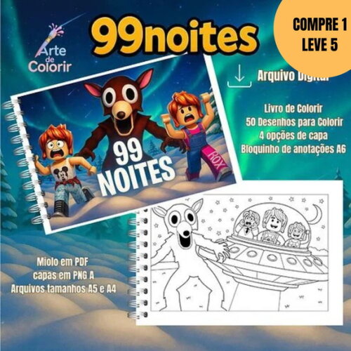 Arquivo Digital 99 Noites Livro de Colorir -6006