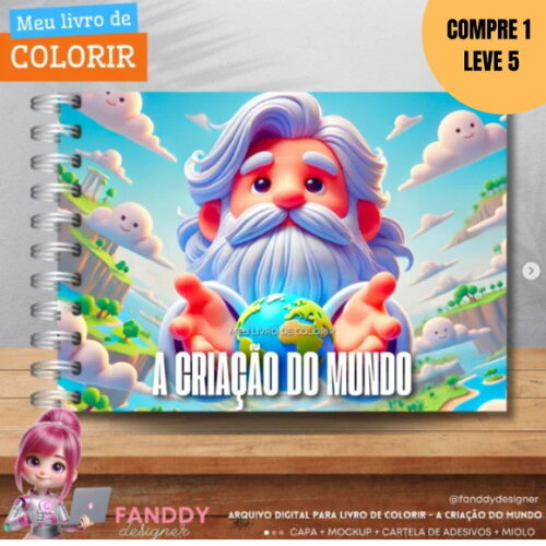 Arquivo Digital a Criação do Mundo Livro de Colorir -2270