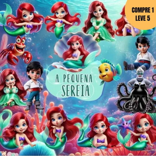 Arquivo Digital a Pequena Sereia Kit Digital -4250