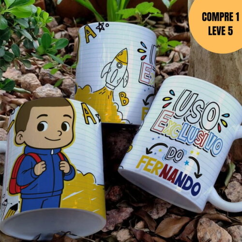 Arquivo Digital Abc Volta às Aulas Artes para Caneca -6119